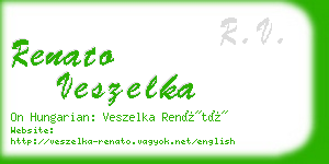 renato veszelka business card